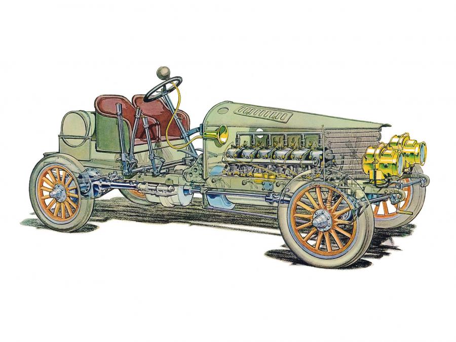 Схема Spyker 60 HP 1903 года  (фото 5 из 5)